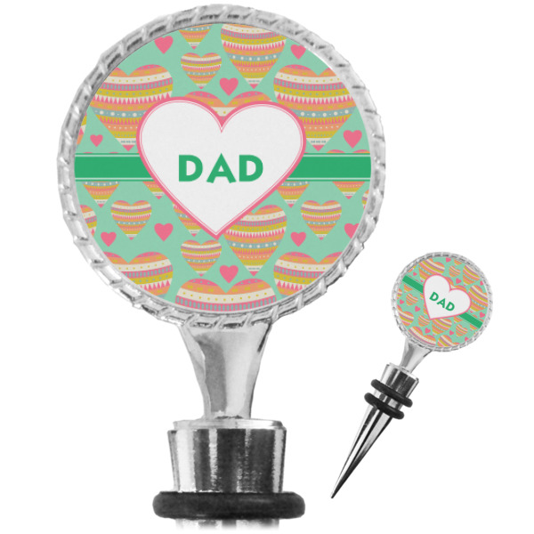 Custom Hearts Wine Bottle Stopper (Personalized)