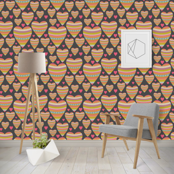 Custom Hearts Wallpaper & Surface Covering