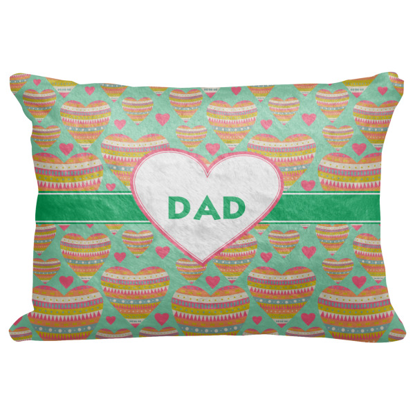 Custom Hearts Decorative Baby Pillowcase - 16"x12" w/ Monogram