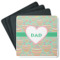 Hearts Square Rubber Backed Coasters - Set of 4 (Personalized)