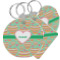 Hearts Plastic Keychain (Personalized)