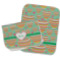 Hearts Burp Cloths - Fleece - Set of 2 w/ Monogram