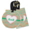 Hearts Plastic Luggage Tag (Personalized)