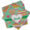 Hearts Cloth Cocktail Napkins - Set of 4 w/ Monogram