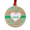 Hearts Metal Ball Ornament - Double Sided w/ Monogram