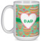 Hearts 15 Oz Coffee Mug - White (Personalized)