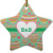 Hearts Star Ceramic Ornament w/ Monogram
