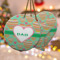Hearts Ceramic Ornament w/ Monogram