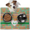 Hearts Dog Food Mat - Medium w/ Monogram
