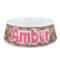 Hearts Plastic Dog Bowl (Personalized)