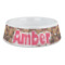 Hearts Plastic Dog Bowl - Large (Personalized)