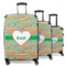 Hearts 3 Piece Luggage Set - 20" Carry On, 24" Medium Checked, 28" Large Checked (Personalized)