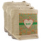 Hearts Reusable Cotton Grocery Bags - Set of 3 (Personalized)