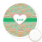 Hearts Printed Cookie Topper - Round (Personalized)
