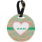 Hearts Plastic Luggage Tag - Round (Personalized)