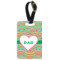 Hearts Metal Luggage Tag w/ Monogram