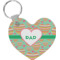 Hearts Heart Plastic Keychain w/ Monogram