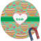 Hearts Round Fridge Magnet (Personalized)
