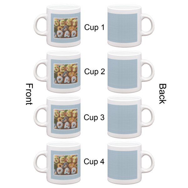 Custom Design - Single Shot Espresso Cup - Set of 4 - Front & Back