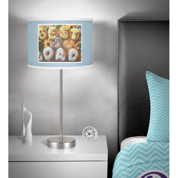 Custom Design - 13" Drum Lampshade - In Room