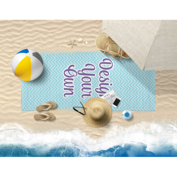 Custom Design - Beach Towel - Lifestyle on Beach