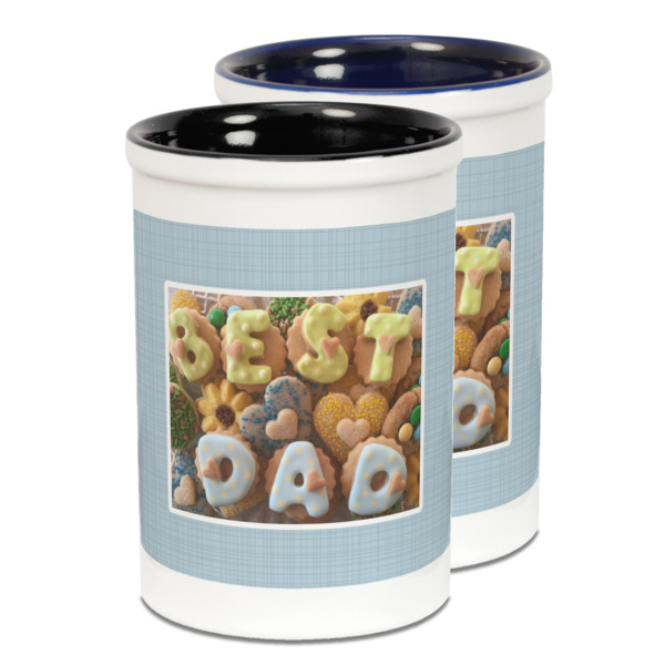 Custom Design Your Own Ceramic Pencil Holder - Large