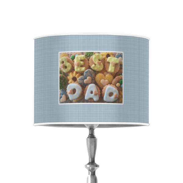 Custom Design - 8" Drum Lampshade - ON STAND (Poly Film)