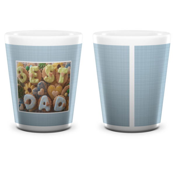 Custom Design - Ceramic Shot Glass - White - Front & Back