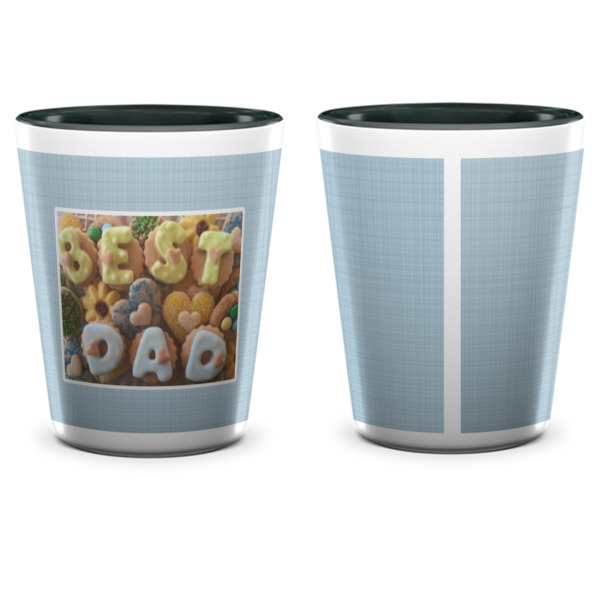 Custom Design - Ceramic Shot Glass - Two Tone - Front & Back