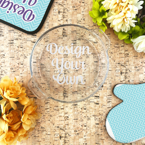 Custom Design - Glass Pie Dish - LIFESTYLE