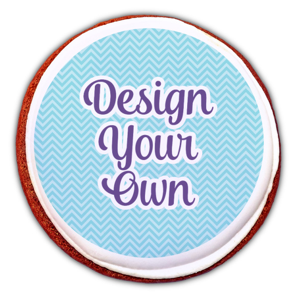 Custom Design - Printed Icing Circle - Large - On Cookie