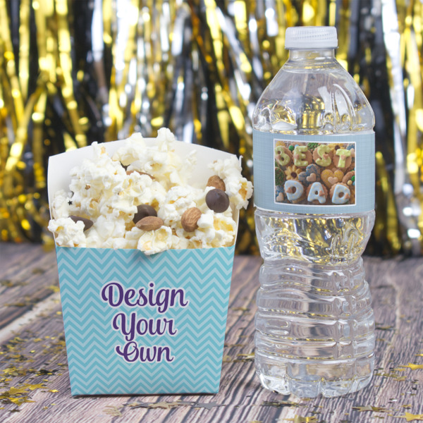 Custom Design - Water Bottle Label - w/ Favor Box