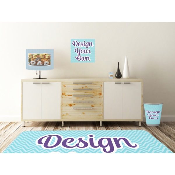Custom Design - Square Wall Decal Wooden Desk