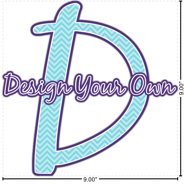 Custom Design Your Own Name & Initial Decal - Up to 9" x 9"