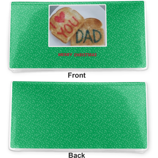 Custom Design - Vinyl Check Book Cover - Front and Back