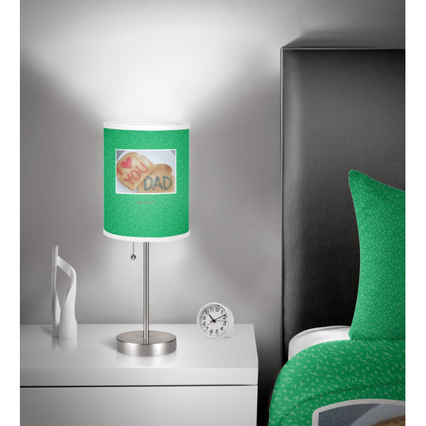 Custom Design - 8" Drum Lampshade - In Room