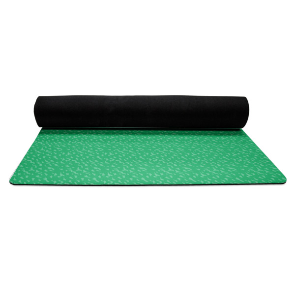 Custom Design - Yoga Mat Rolled up Black Rubber Backing