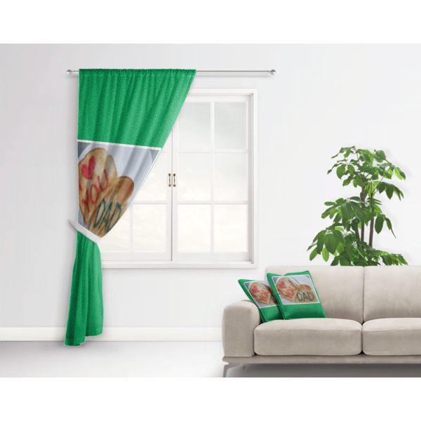 Custom Design - Curtain With Window and Rod - in Room Matching Pillow