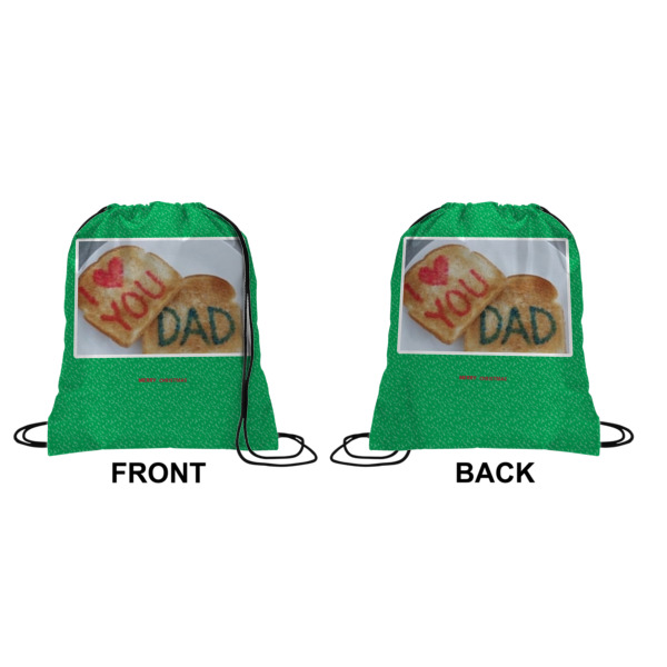 Custom Design - Drawstring Backpack Front & Back Medium