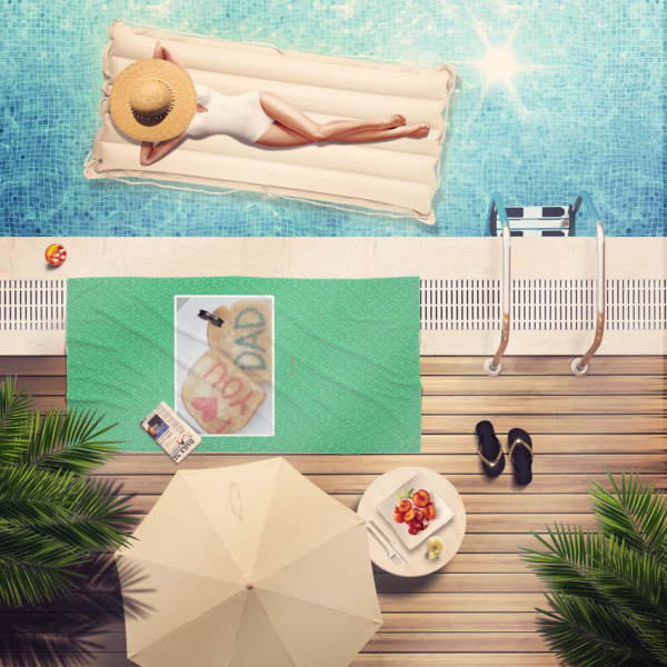 Custom Design - Beach Towel - Lifestyle at Pool