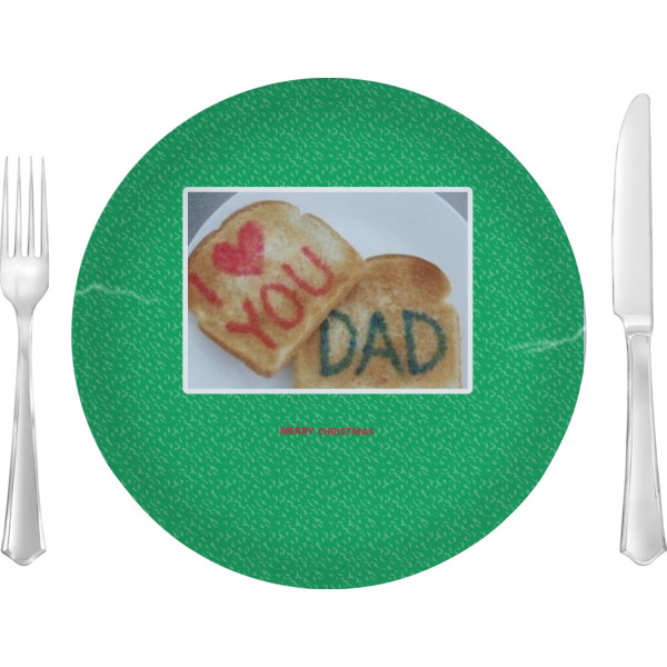 Custom Design Your Own 10" Glass Lunch / Dinner Plate