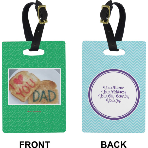 Custom Design - Rectangle Luggage Tag (Front + Back)
