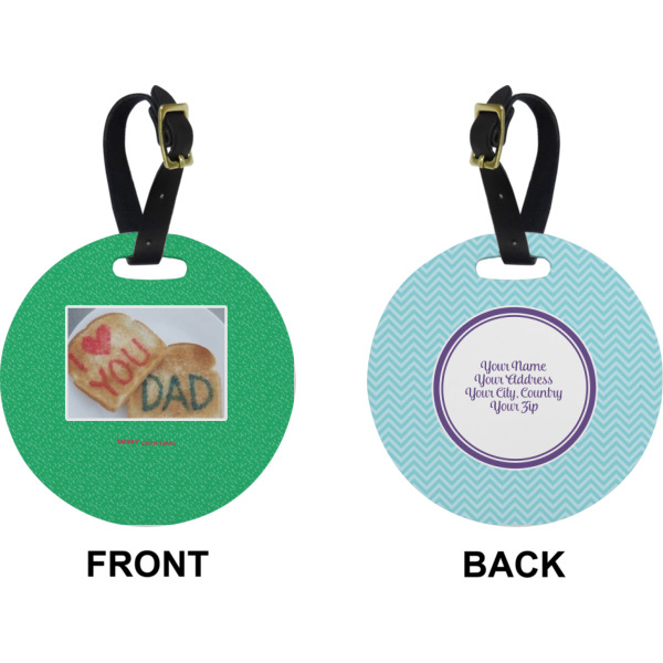 Custom Design - Circle Luggage Tag (Front + Back)