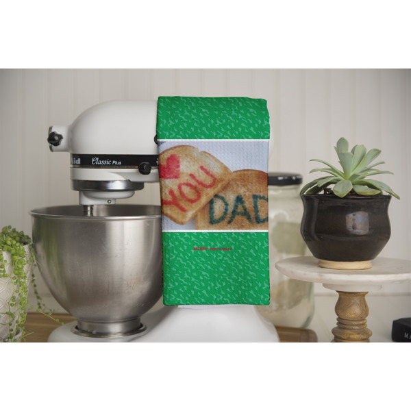 Custom Design - Waffle Weave Towel - Full Color Print - Lifestyle Image