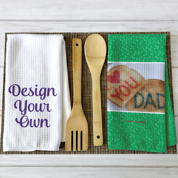 Custom Design - Waffle Weave Towels - 2 Print Styles