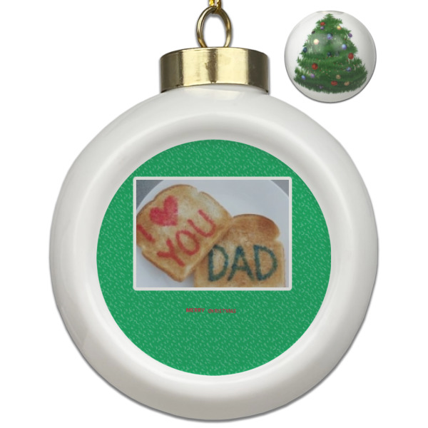 Custom Design Your Own Ceramic Ball Ornament - Christmas Tree