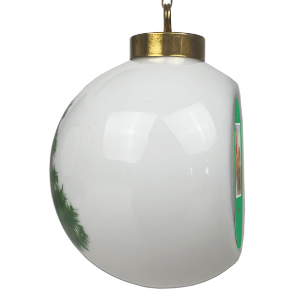 Custom Design - Ceramic Christmas Ornament - Xmas Tree (Side View)