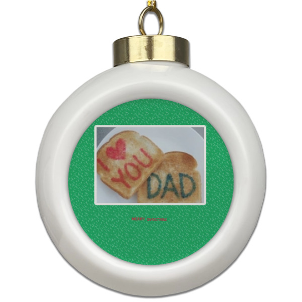 Custom Design Your Own Ceramic Ball Ornament