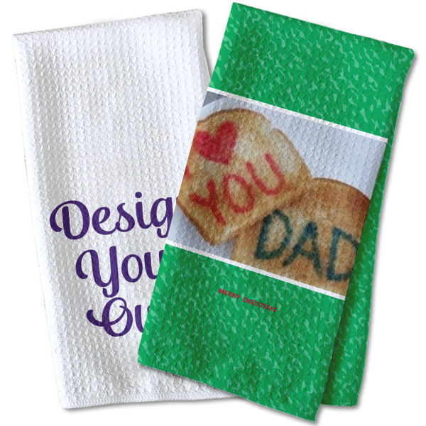Custom Design - Waffle Weave Towels - Two Print Styles
