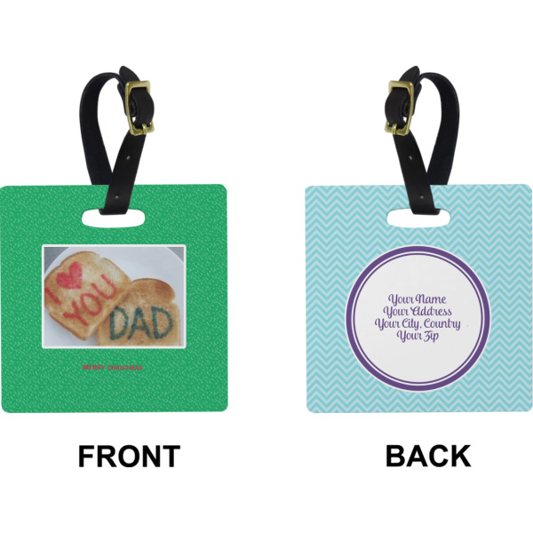 Custom Design - Square Luggage Tag (Front + Back)